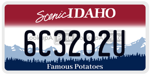 6C3282U  license plate in ID