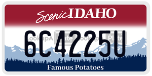 6C4225U  license plate in ID