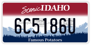 6C5186U  license plate in ID