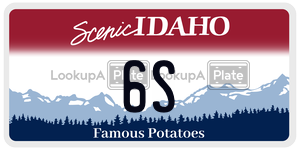 6S  license plate in ID