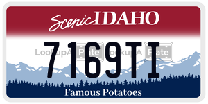 7169TI  license plate in ID