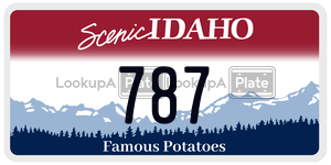 787  license plate in ID