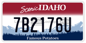 7B2176U  license plate in ID