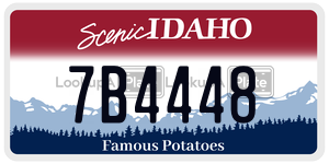 7B4448  license plate in ID