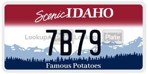 7B79  license plate in ID