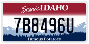 7B8496U  license plate in ID