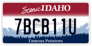 7BCB11U  license plate in ID