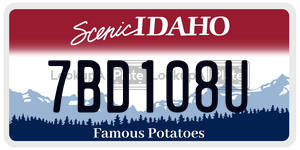 7BD108U  license plate in ID