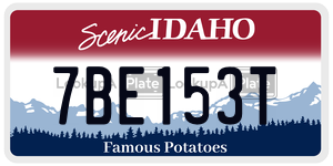 7BE153T  license plate in ID