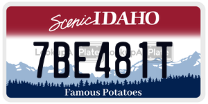 7BE481T  license plate in ID