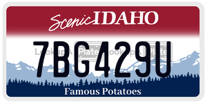 7BG429U  license plate in ID