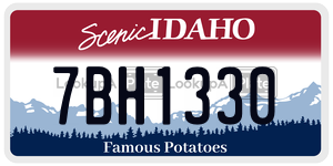 7BH1330  license plate in ID