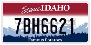 7BH6621  license plate in ID