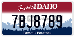 7BJ8789  license plate in ID