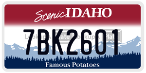 7BK2601  license plate in ID