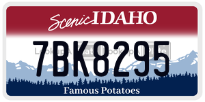 7BK8295  license plate in ID