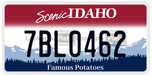 7BL0462  license plate in ID