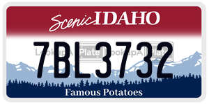 7BL3732  license plate in ID