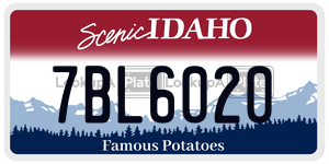 7BL6020  license plate in ID