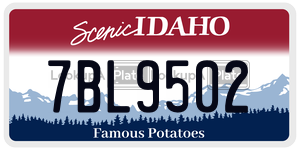 7BL9502  license plate in ID