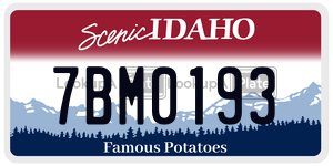 7BM0193  license plate in ID