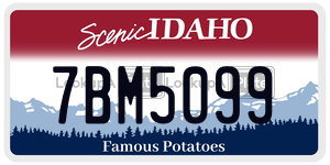7BM5099  license plate in ID