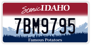 7BM9795  license plate in ID