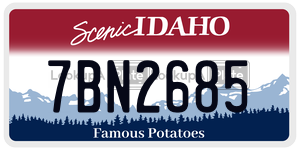 7BN2685 license plate in Idaho
