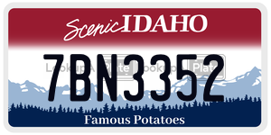7BN3352  license plate in ID