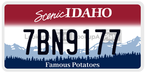 7BN9177  license plate in ID