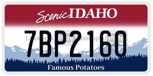 7BP2160  license plate in ID