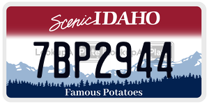 7BP2944  license plate in ID