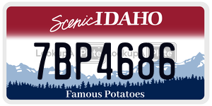 7BP4686  license plate in ID