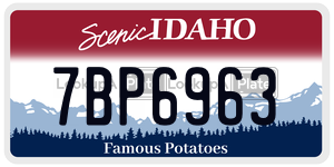 7BP6963  license plate in ID