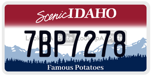 7BP7278  license plate in ID