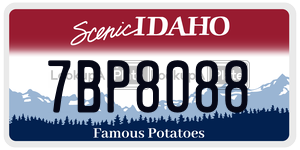 7BP8088  license plate in ID
