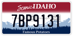 7BP9131  license plate in ID