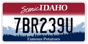 7BR239U  license plate in ID