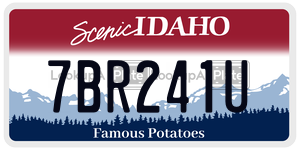7BR241U  license plate in ID