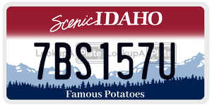 7BS157U  license plate in ID