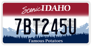 7BT245U  license plate in ID