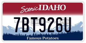 7BT926U  license plate in ID