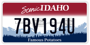 7BV194U  license plate in ID