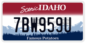 7BW959U  license plate in ID