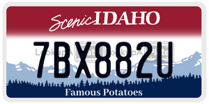 7BX882U  license plate in ID