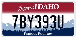 7BY393U  license plate in ID