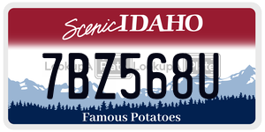 7BZ568U  license plate in ID