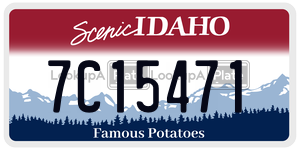 7C15471  license plate in ID