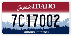 7C17002  license plate in ID
