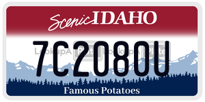 7C2080U  license plate in ID